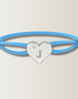Brazalete de corazón con cordón de satén