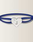 Brazalete de corazón con cordón de satén