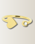 Hard ring with diamond