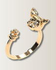 Doggie ring with diamond