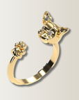Doggie ring with diamond
