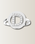 Diamond letter ring