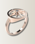 Star ring with diamond