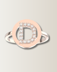 Diamond letter ring