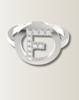 Diamond letter ring