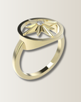 Star ring with diamond