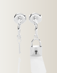 Lock and key earring