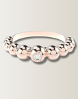Anillo de bolitas con diamante