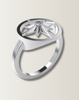 Star ring with diamond
