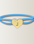 Brazalete de corazón con cordón de satén