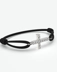 Pulsera de diamantes cruzados