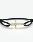 Pulsera de diamantes cruzados