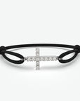 Pulsera de diamantes cruzados