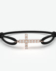 Pulsera de diamantes cruzados