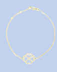 Klaveren hartjes armband met diamant
