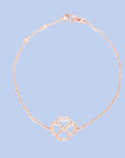 Klaveren hartjes armband met diamant
