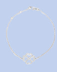 Klaveren hartjes armband met diamant