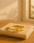 Letter ring engraved