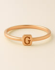 Letter ring engraved