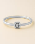 Letter ring engraved