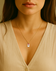 heart card necklace