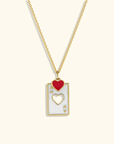 heart card necklace