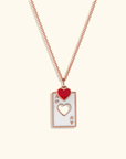 heart card necklace