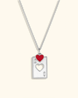 heart card necklace