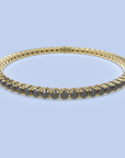 tennis armband met zwarte diamanten