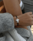 schildpad armband | Zilver