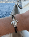 schildpad armband | Zilver