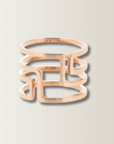 Odile rose gold geometric open band ring with modern minimalist design