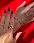 Diamond letter ring