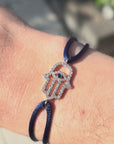 Braccialetto Hamsa zaffiro