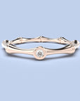 Bamboe ring met diamant