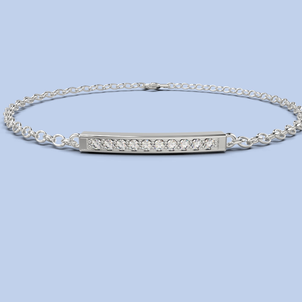 Plaat armband met diamant