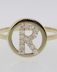 Diamond letter ring