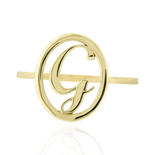 Letter ring ovaal