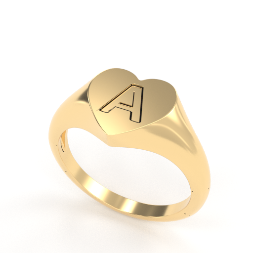 love zegelring met letter