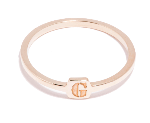 Letter ring gegraveerd