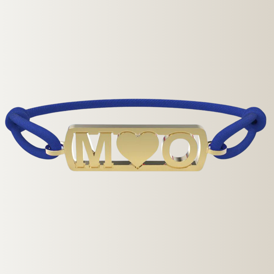 Initialen armband met hartje