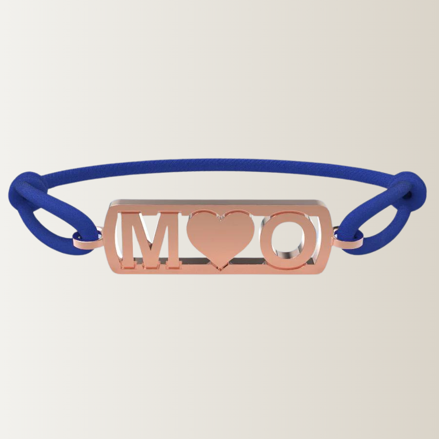Initialen armband met hartje