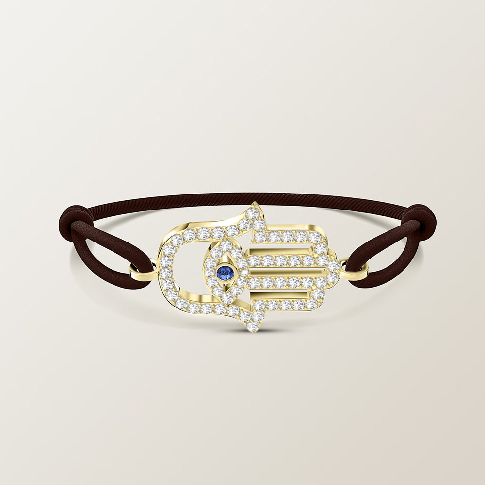 Hamsa diamond bracelet