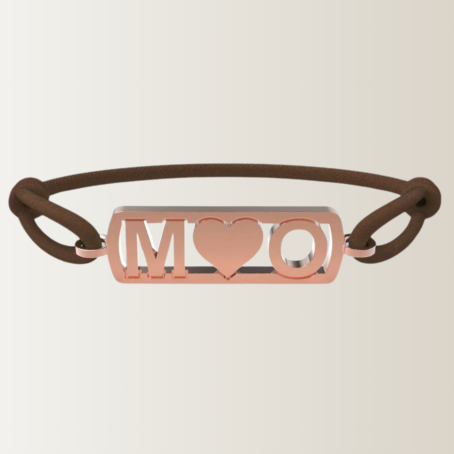 Initialen armband met hartje
