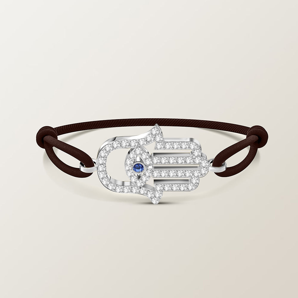 Hamsa diamond bracelet