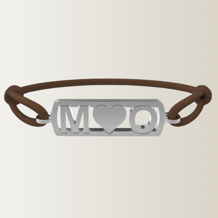 Initialen armband met hartje