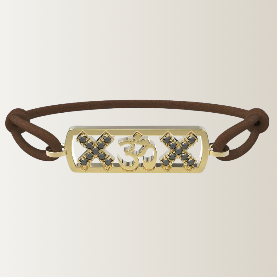 Amsterdam black diamond ohm bracelet