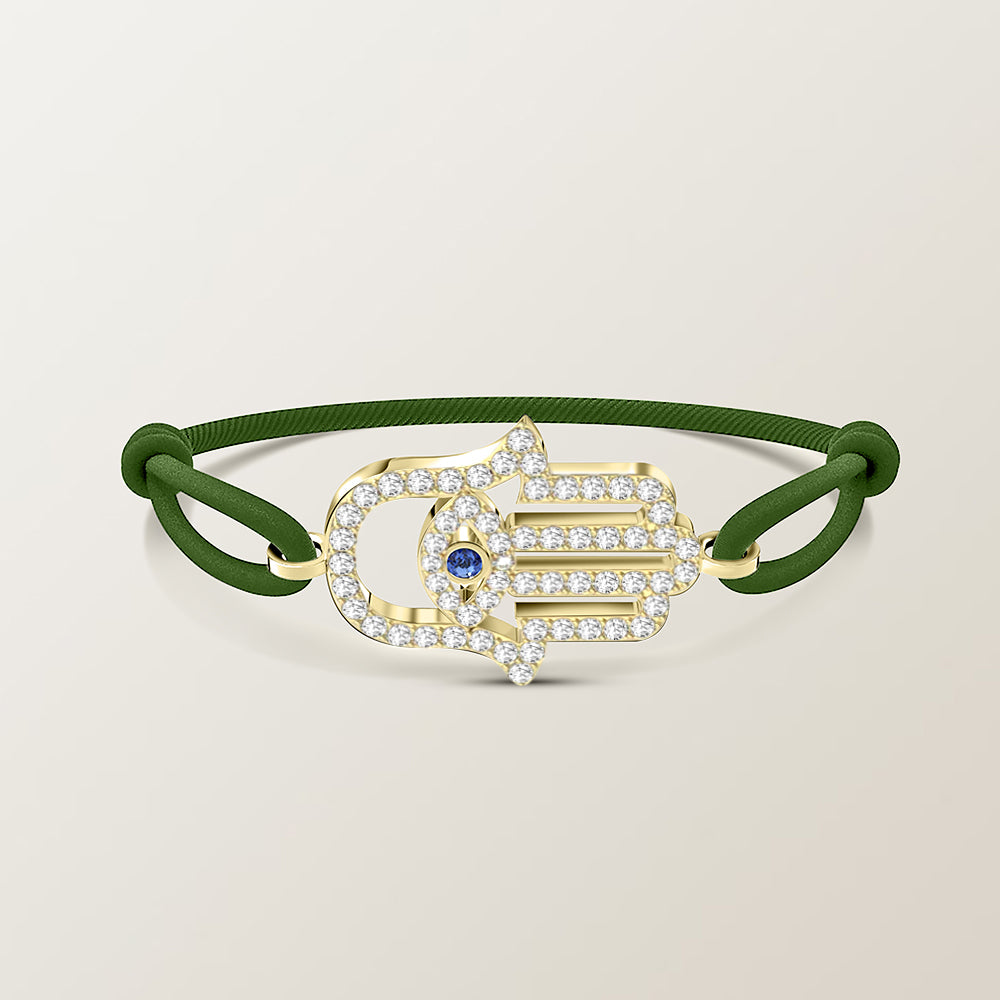 Hamsa diamond bracelet