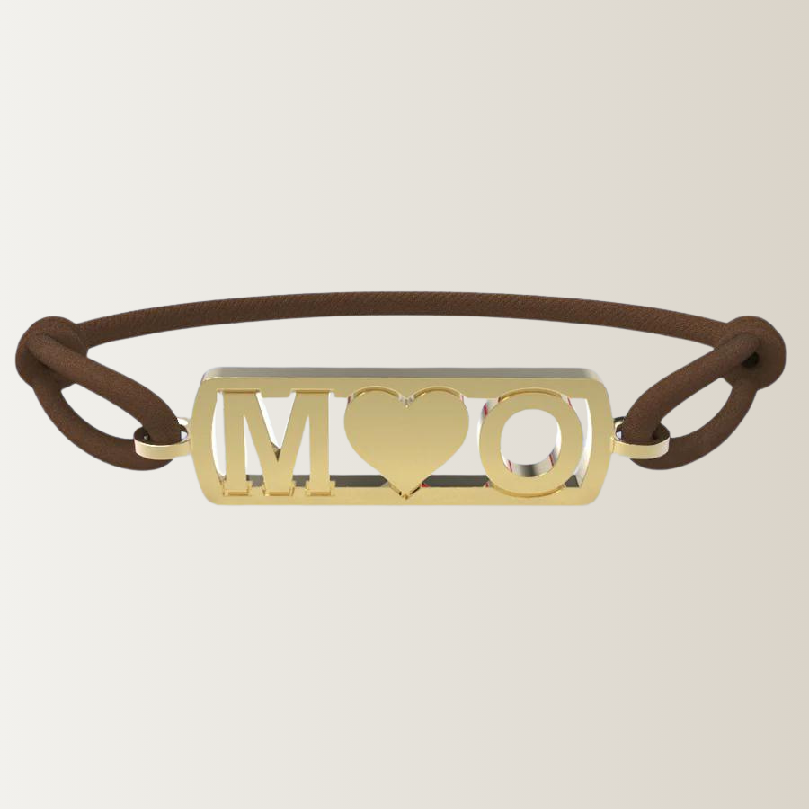 Initialen armband met hartje