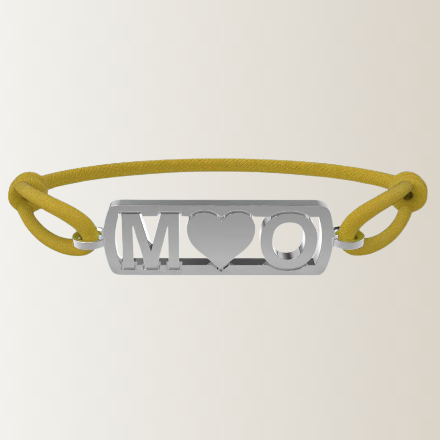 Initialen armband met hartje